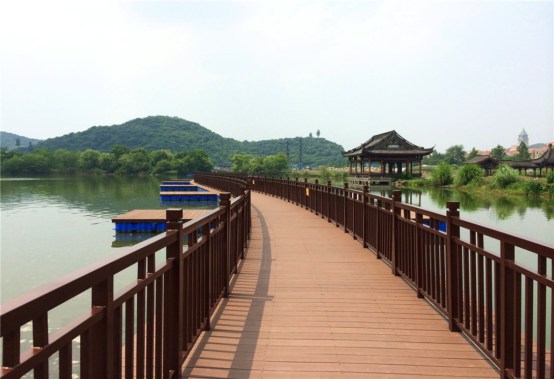 浙江杭州湘湖风景区高档浮桥