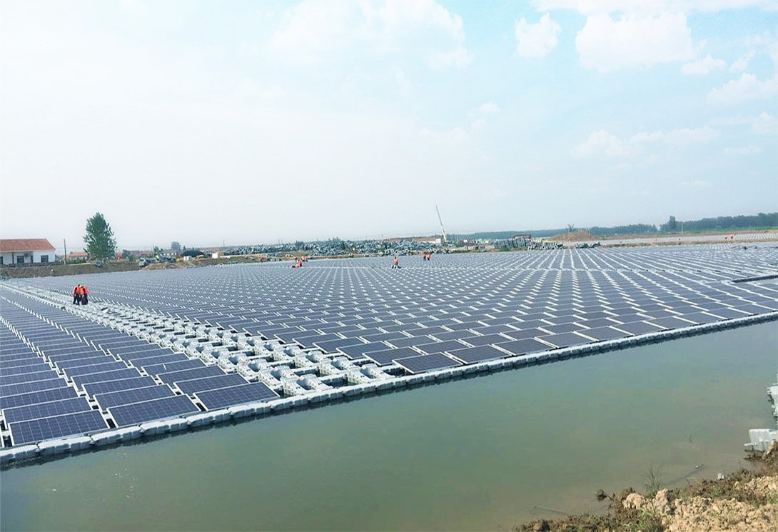 江苏盐城30MW水上光伏漂浮电站