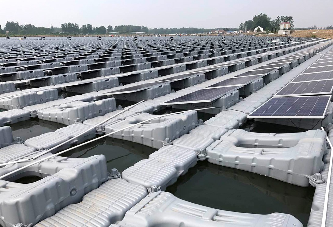 江苏盐城30MW水上光伏漂浮电站